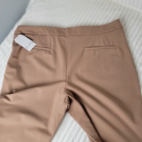 Wide Leg Crop Tan Pants - Picture 8 of 8
